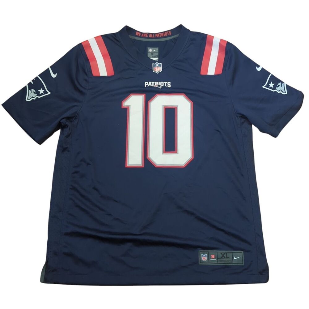 Nike On Field New England Patriots Mac Jones #10 Jersey Men’s XL Blue NFL